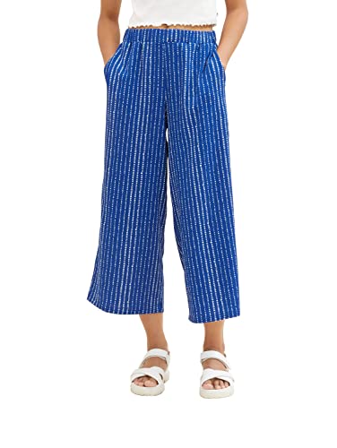 TOM TAILOR Denim 1036524 Pantalones, 31714-Bright Blue Batik Vichy Print, S para Mujer
